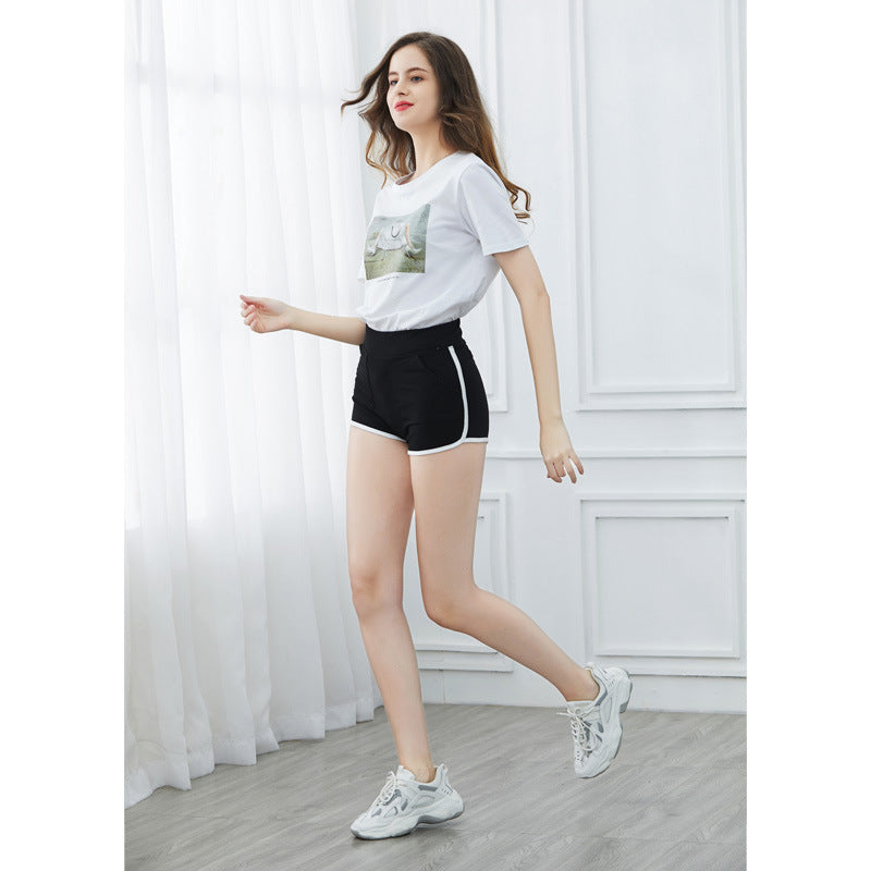 Women's Summer Casual Solid Color Three-point Pocket Hot Pants