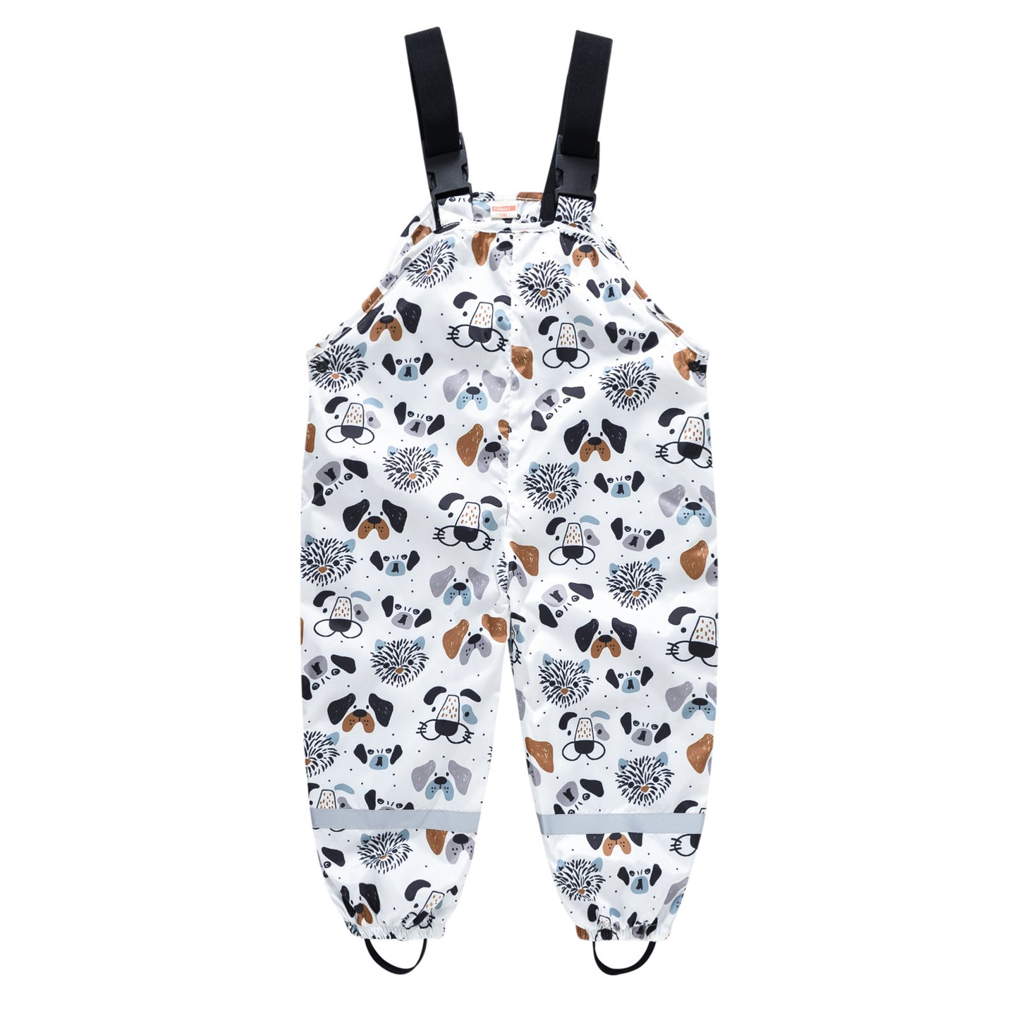 Boys And Girls Printed Strap Adjustable Casual Bib Pants