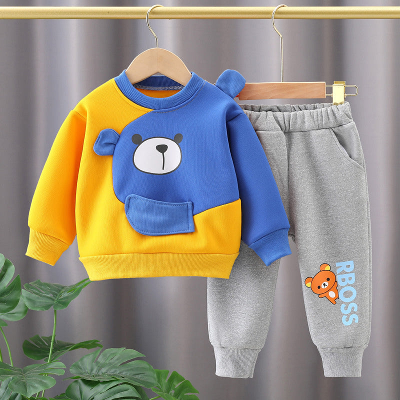 Children's Cartoon Suit Casual Sweater