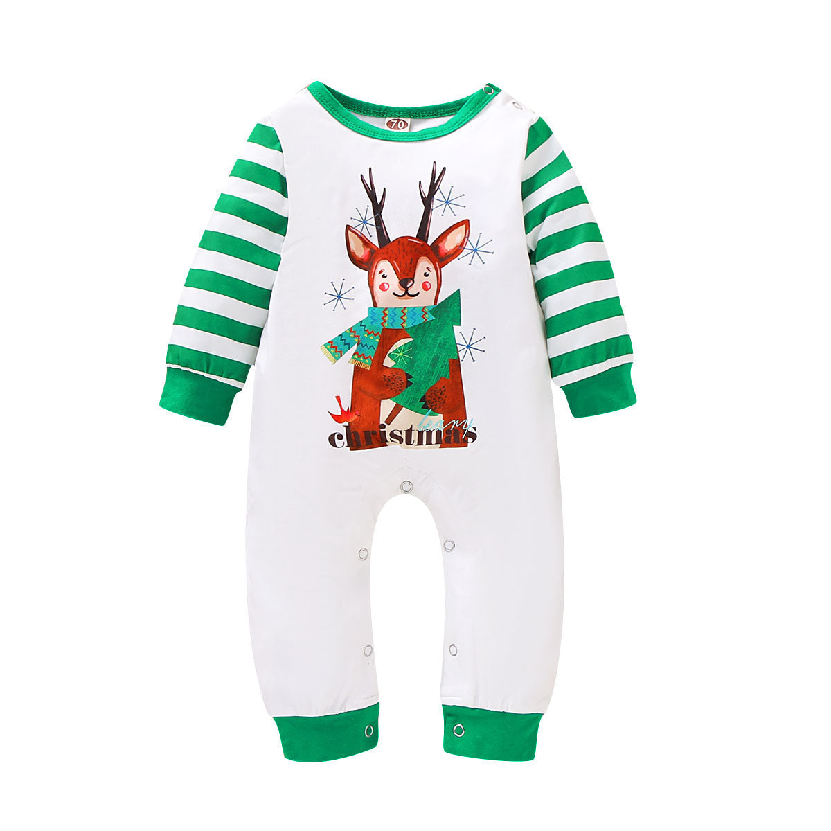 Autumn Christmas Deer Romper Children's One-piece