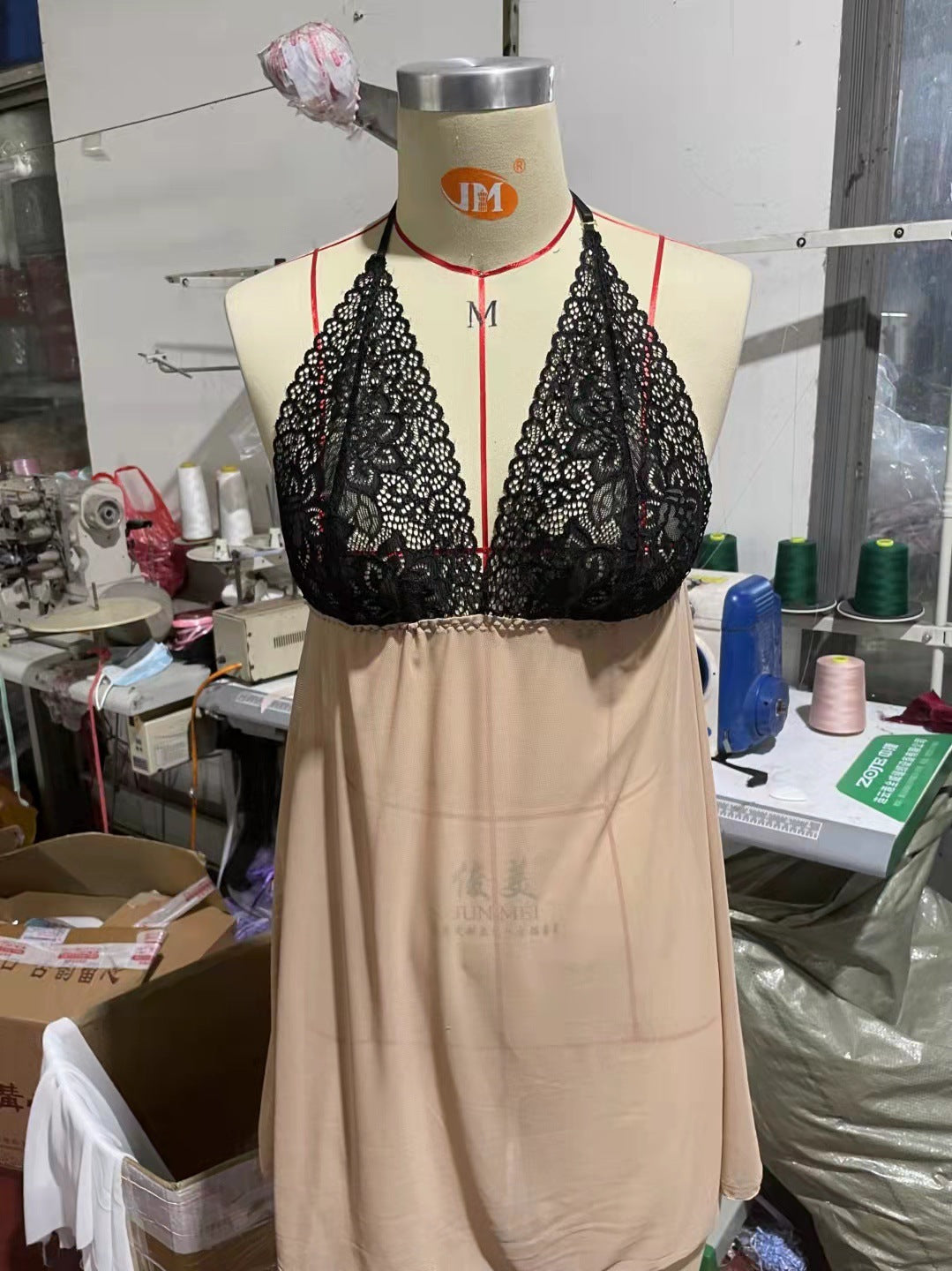 Women's Perspective Lingerie Naked Back Temptation Short Skirt Pajamas