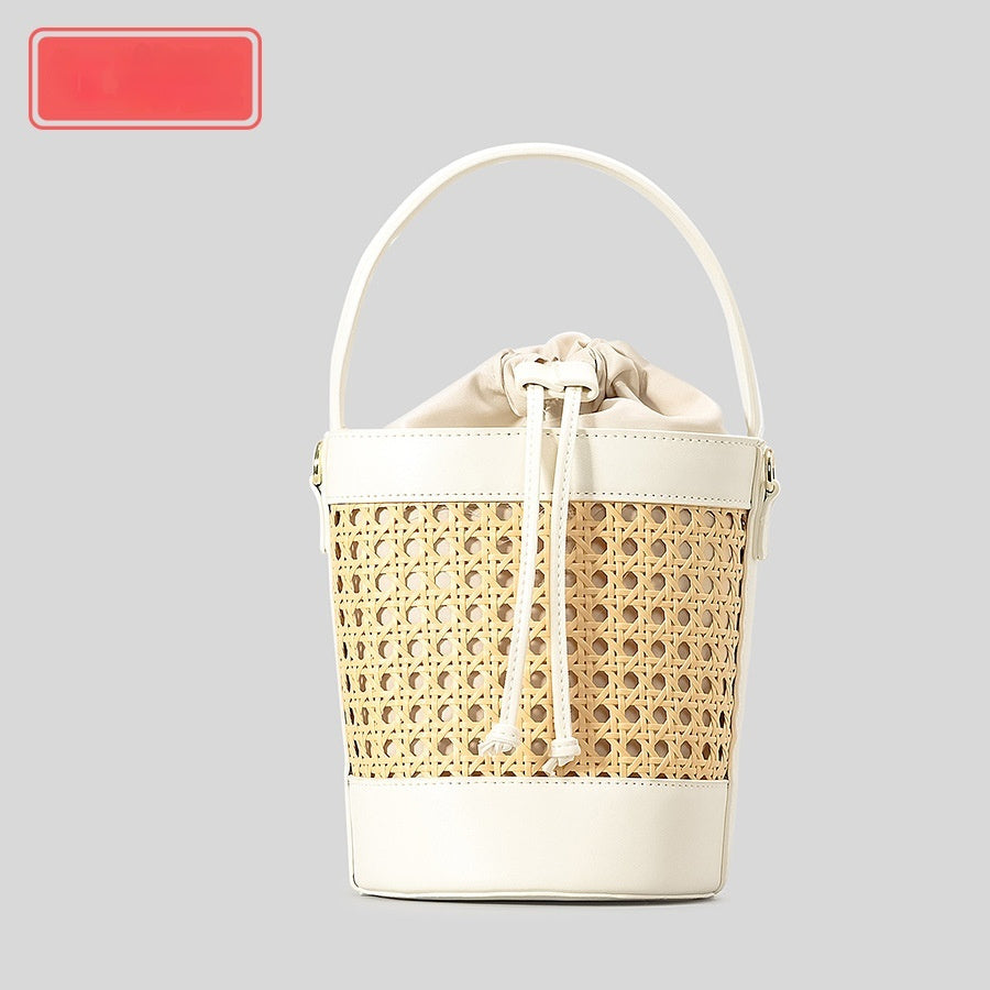 New Hand-woven Rattan Bucket Bag For Women