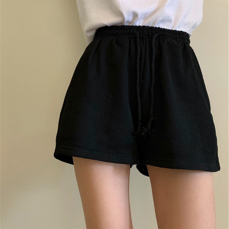 Shorts Women's Thin High Waist Loose Straight Sports Pants