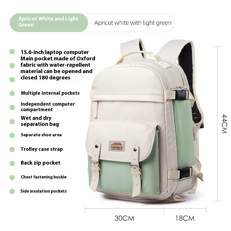 Travel Computer Backpack Women's Short-distance Lightweight Travel Schoolbag