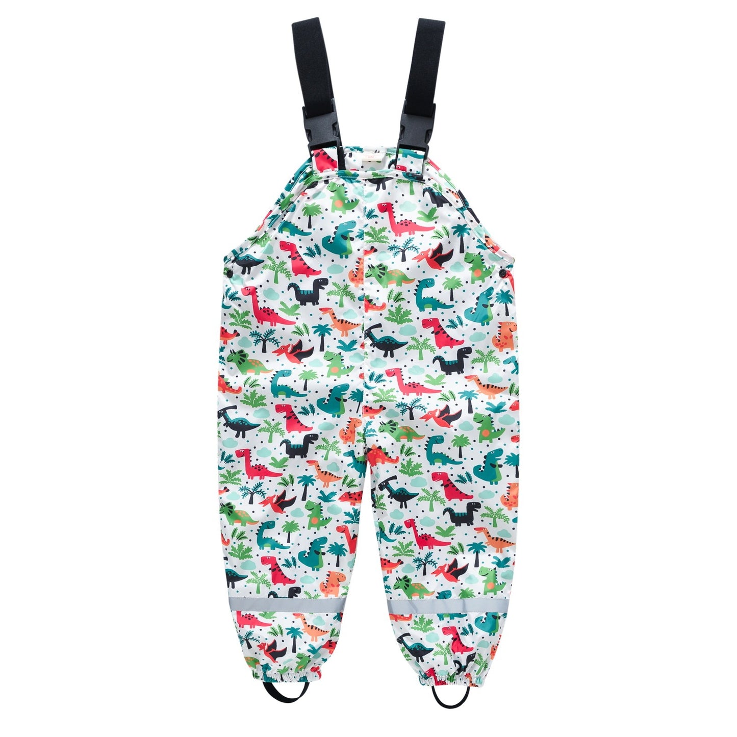 Boys And Girls Printed Strap Adjustable Casual Bib Pants
