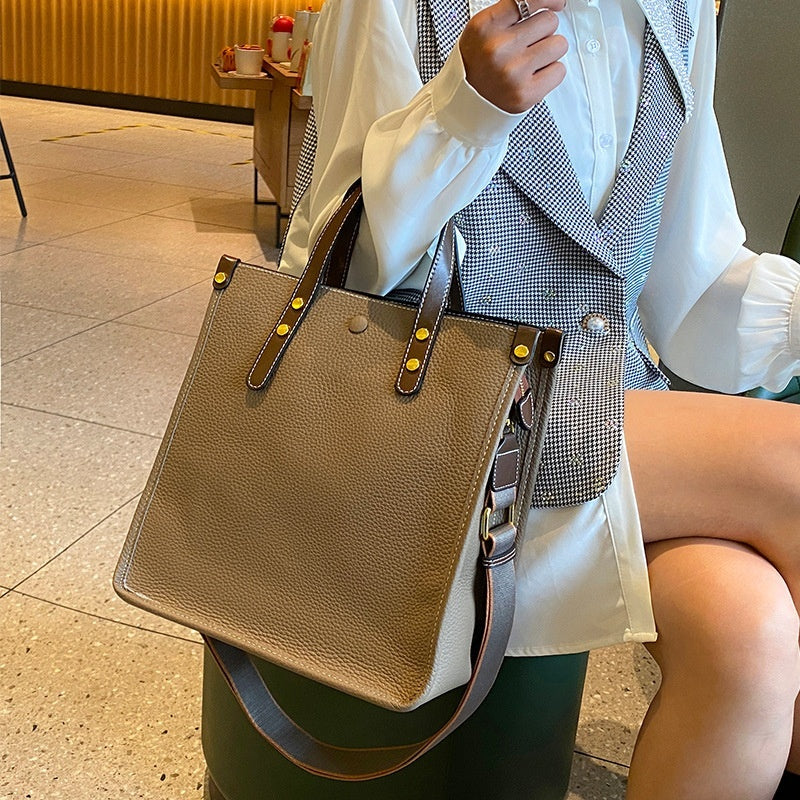 Women's Large-capacity Leather Business Handbag