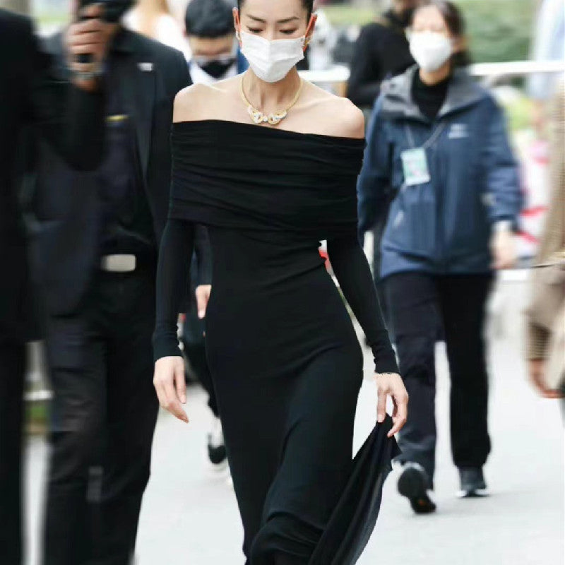 Women's Off-shoulder Slim Fit Dress