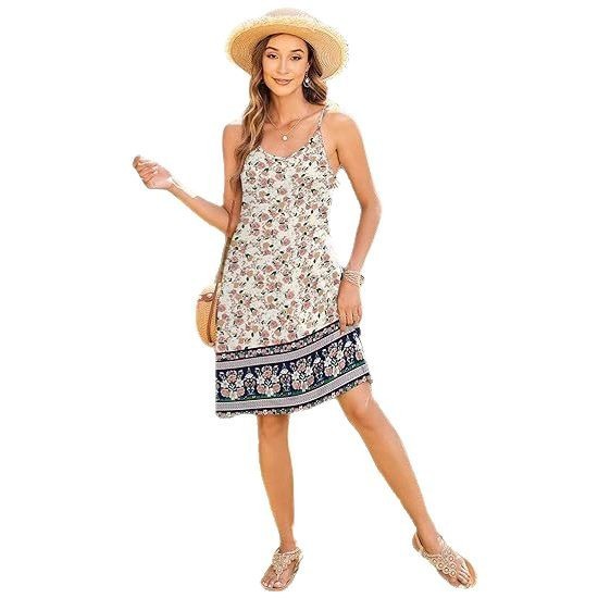 Women's Summer Sleeveless Bohemian Beach Dress