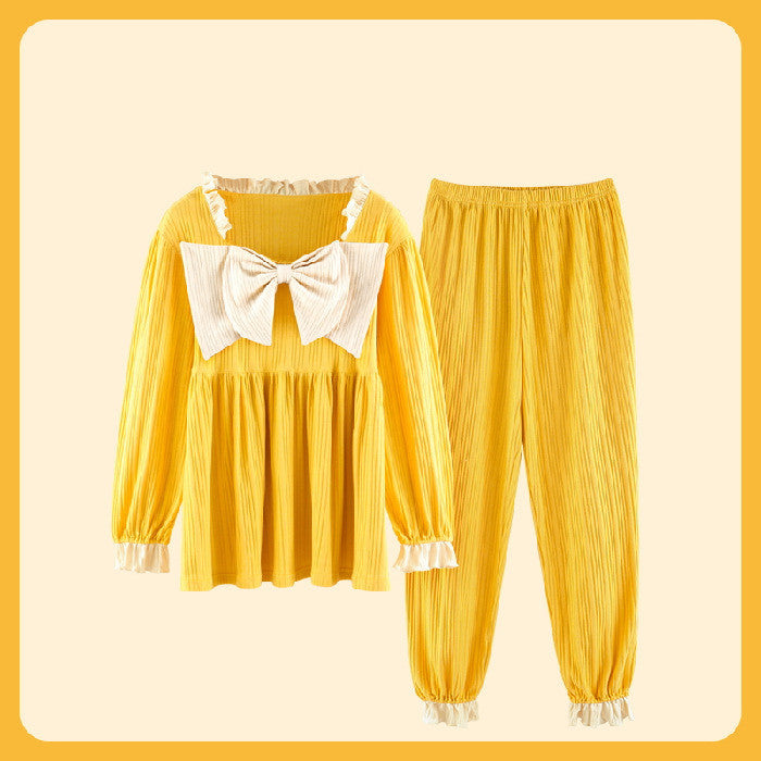Palace Pajamas Women Spring And Autumn Korean Style Cotton Long Sleeves