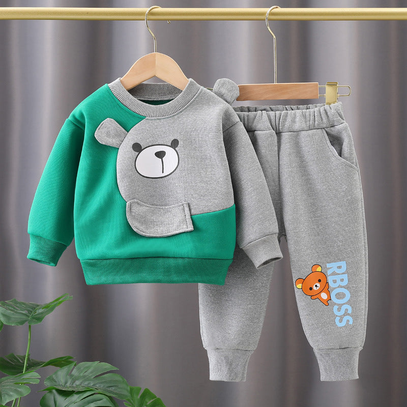 Children's Cartoon Suit Casual Sweater