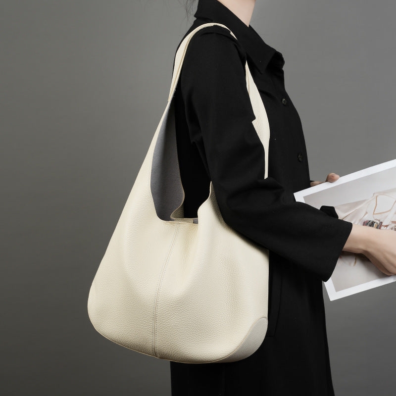 Large Capacity Shoulder Genuine Leather Bag
