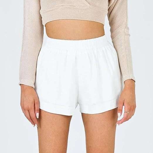 Fashion Loose Pockets Striped Shorts Women's Clothing