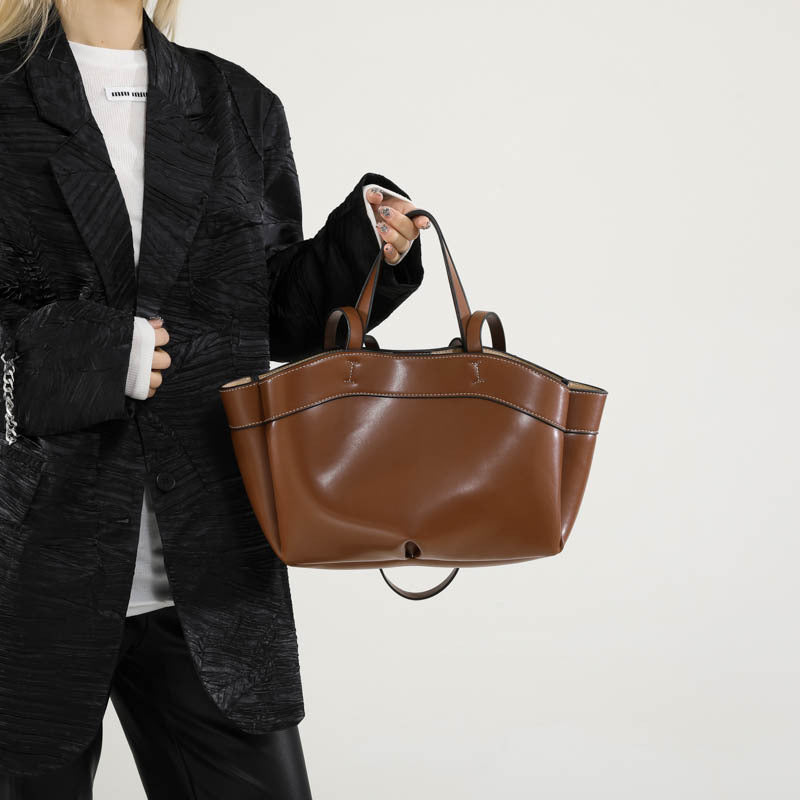 Brown Tote Bag Fashion Large Capacity