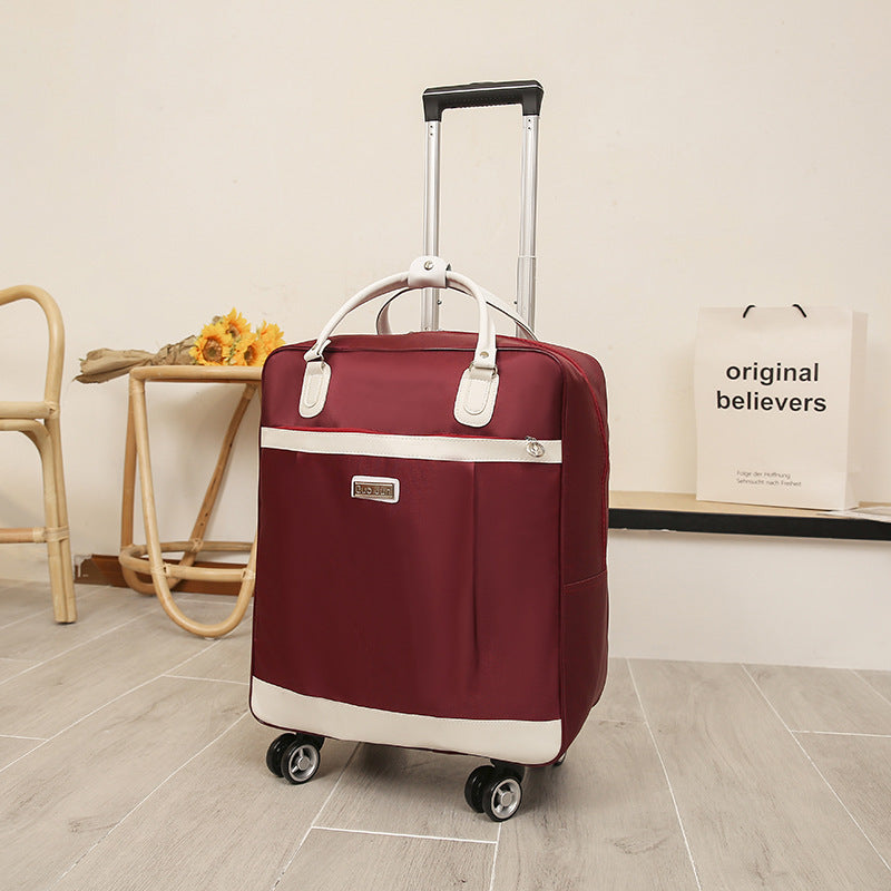 Women's Large Capacity Fashion Canvas Trolley Bag
