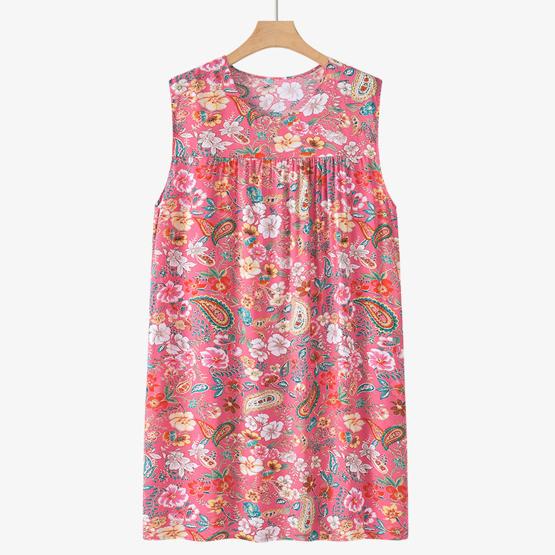 Sleeveless Nightdress Pajamas Thin Loose Home Wear