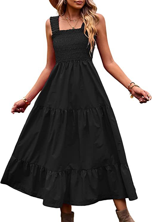 Casual Bohemian Sleeveless Spaghetti Strap Women's Summer Maxi Dress