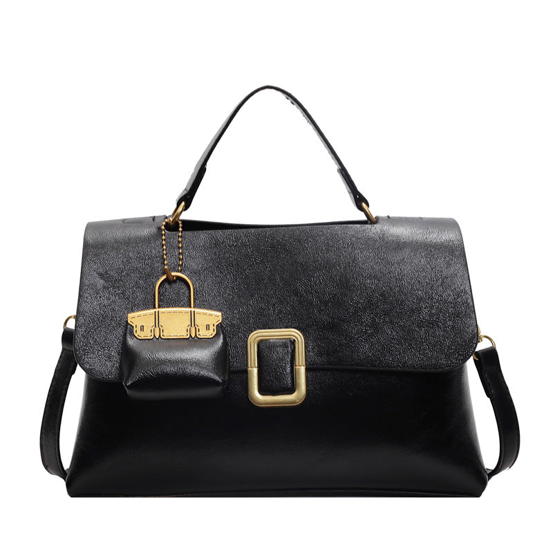 Women's Fashion Messenger Bag Double-layer All Match With Zipper