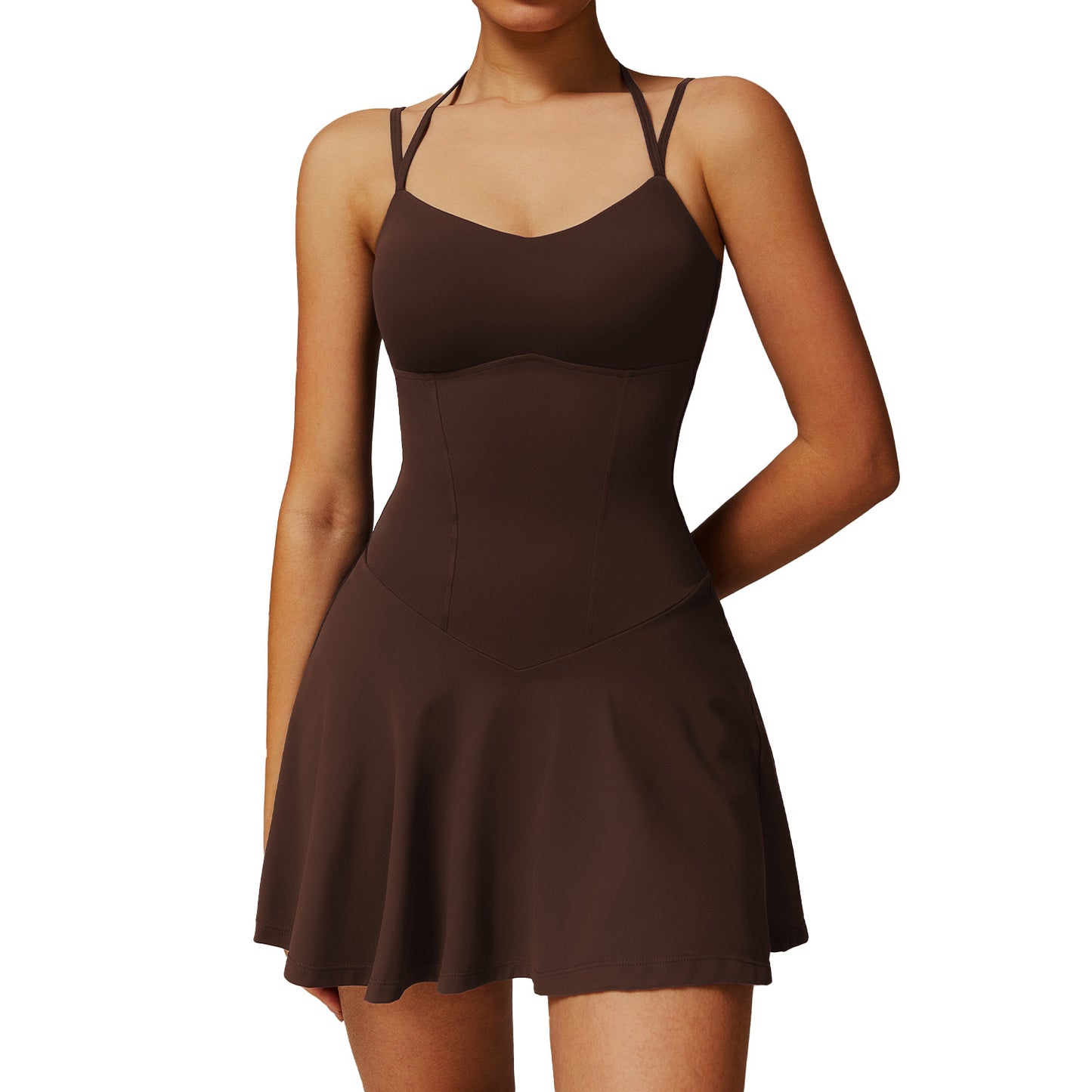 Sling Dress Women's Pocket Anti-wardrobe Malfunction Base Sports Tennis Skirt