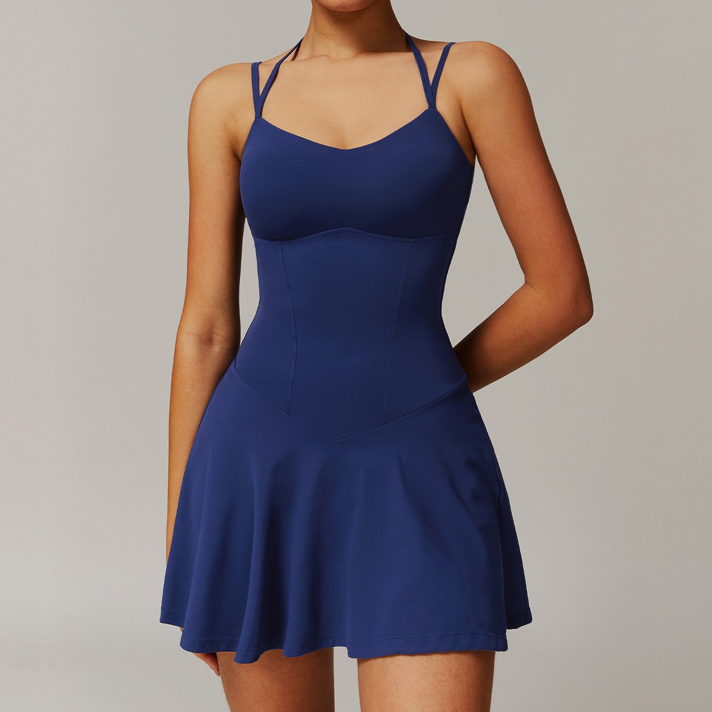 Sling Dress Women's Pocket Anti-wardrobe Malfunction Base Sports Tennis Skirt