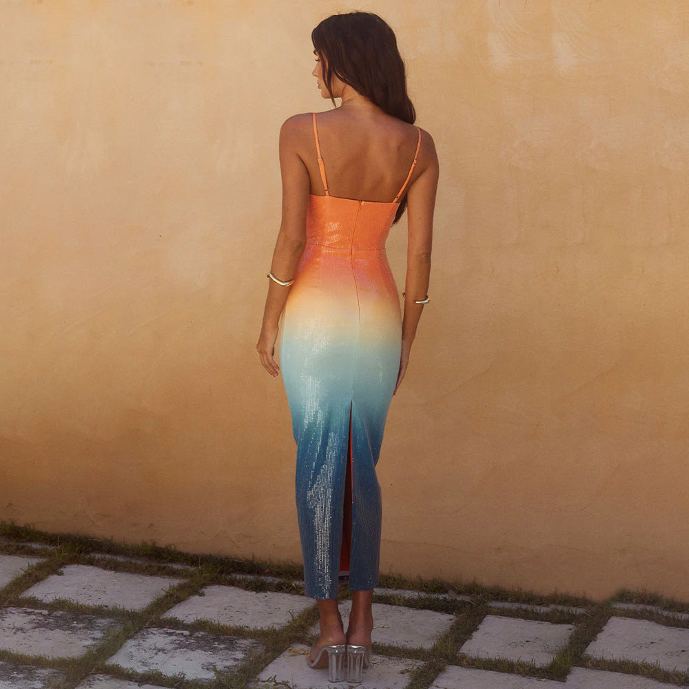 Women's Fashion Gradient Figure Dress