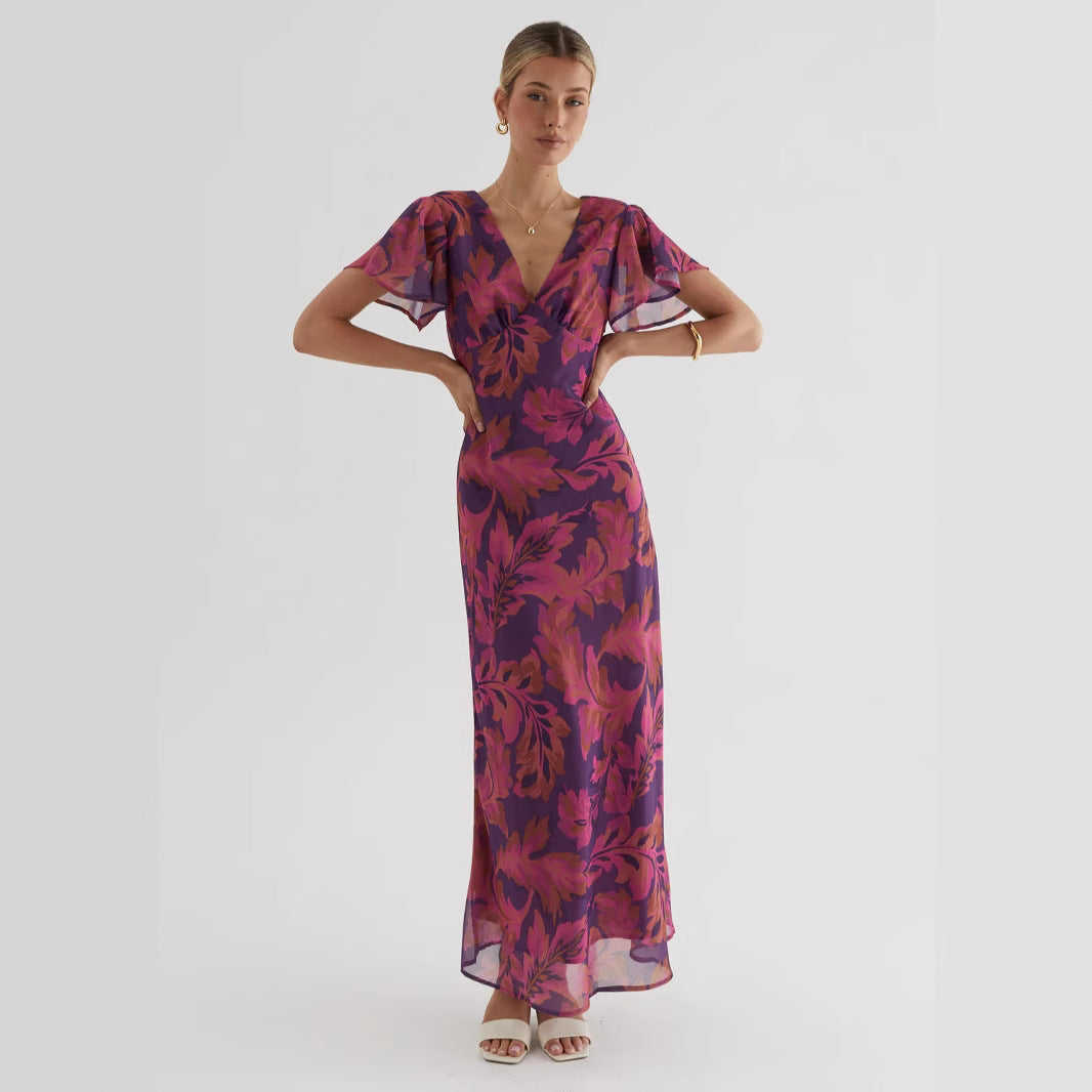 Women's Fashion Personalized Chiffon Printing Dress