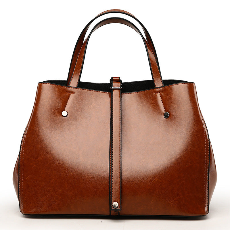 Luxury Retro Women's Hand-carrying Solid Color Simple