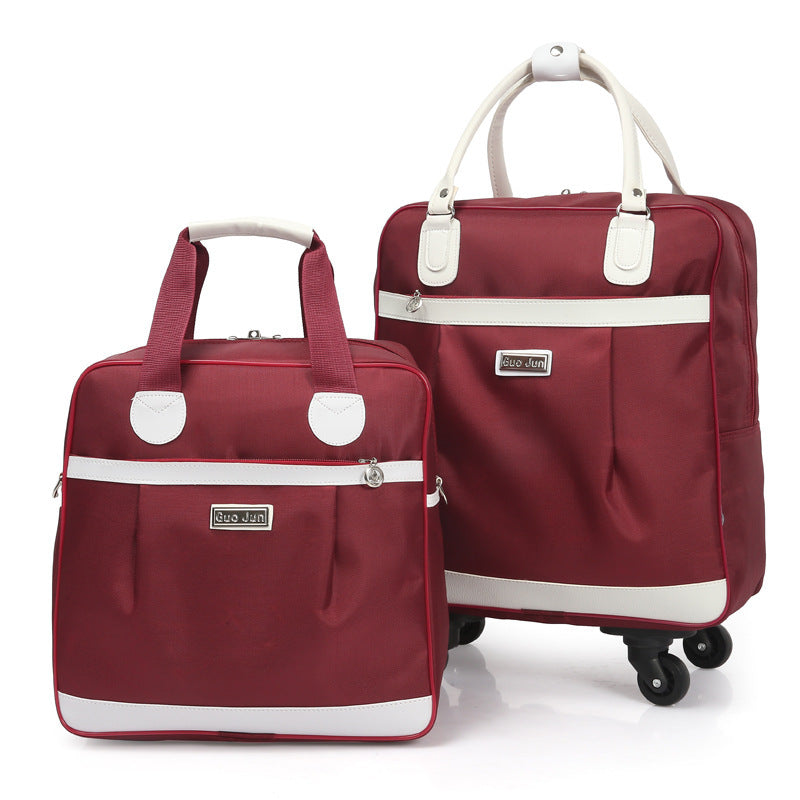 Women's Large Capacity Fashion Canvas Trolley Bag