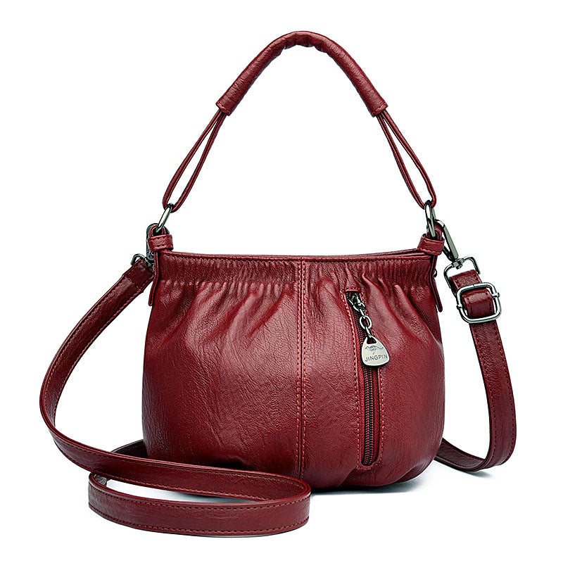 Women's Fashionable Pleated Handbag Simple