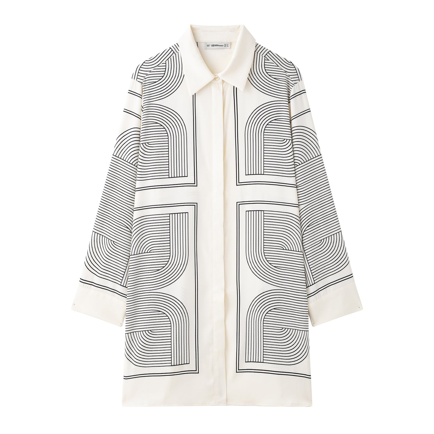 Casual Printing Diagonal Cloth Shirt Dress