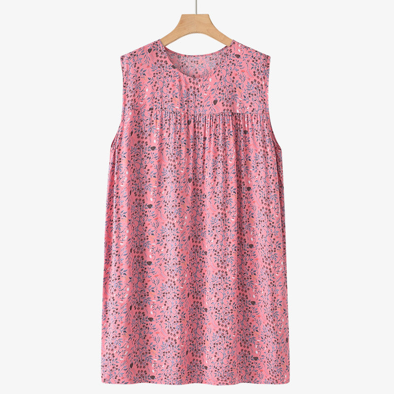 Sleeveless Nightdress Pajamas Thin Loose Home Wear