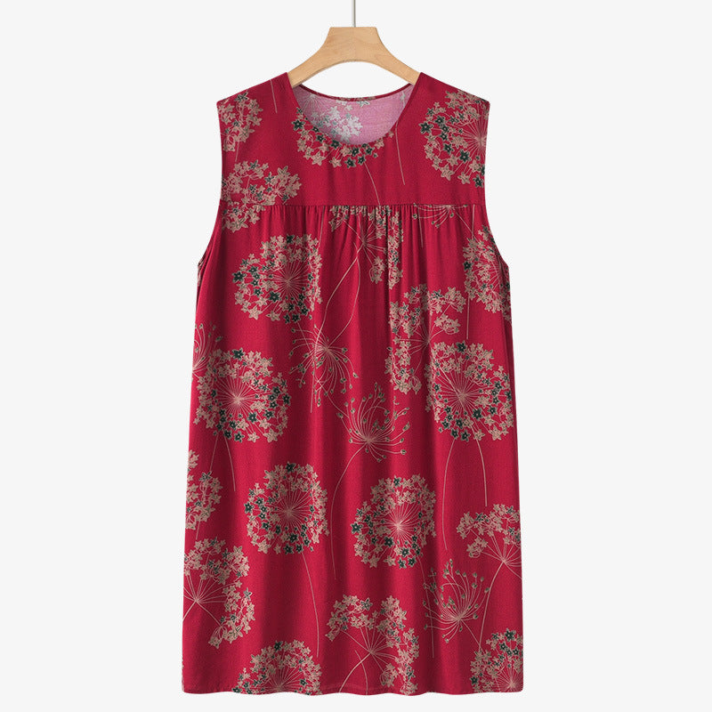 Sleeveless Nightdress Pajamas Thin Loose Home Wear