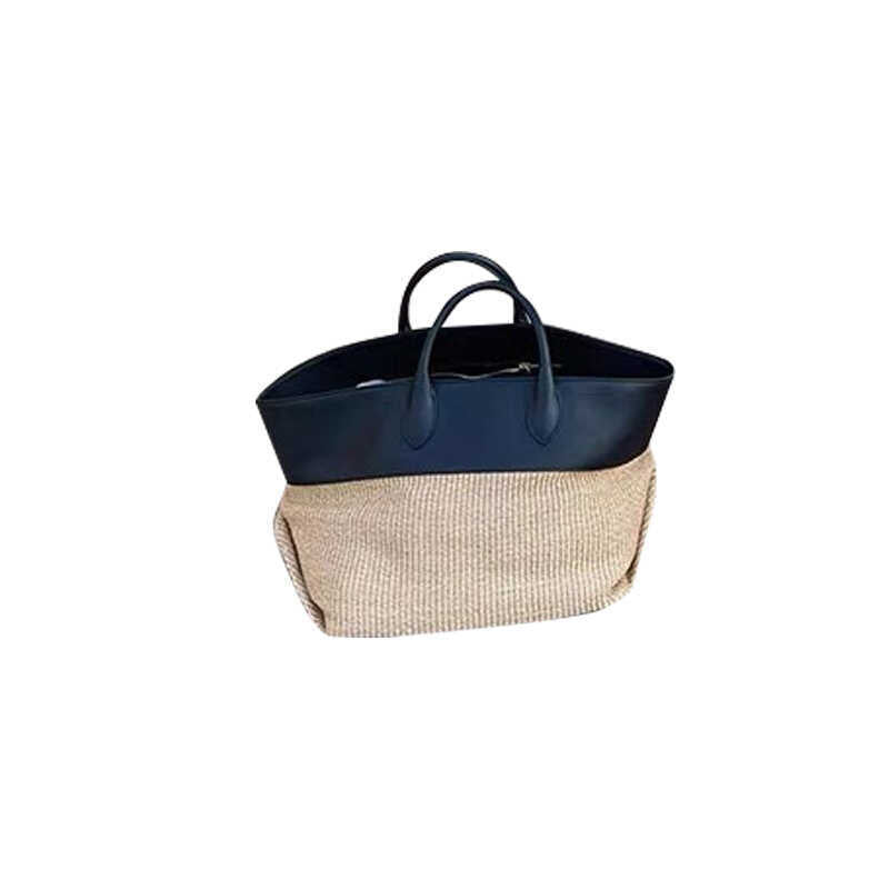 Women's Fashion Color Contrast Stitching Beach Bag