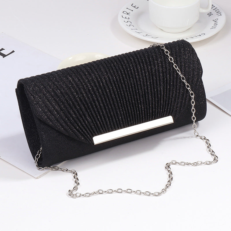 Metal Magnetic Buckle Portable Shell Pattern Chain Bag