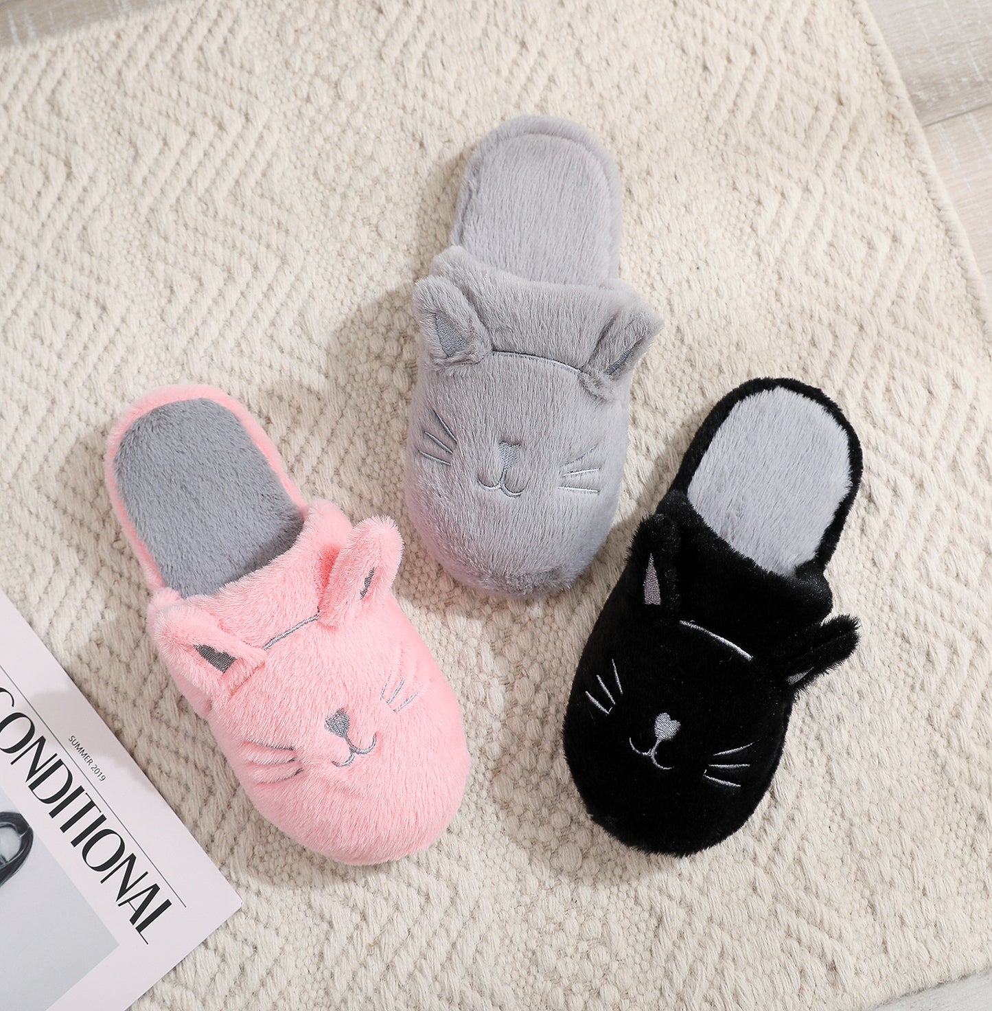 Jacquard Soft Bottom Noiseless Waterproof Bottom Slippers