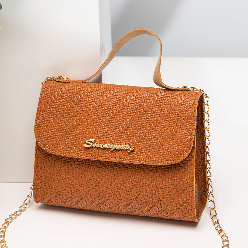Simple Embossed Chain Simple Handbag