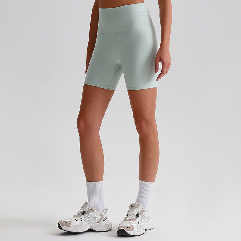 Double-sided Brushed Nude Feel Tight Stretch Sports Fitness Shorts Yoga Shorts