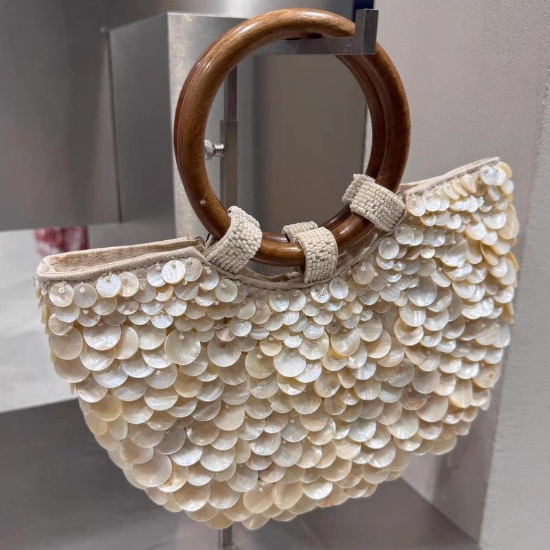 High-grade Handmade Natural Shell Bag Fairy Hand-held Women's Bag