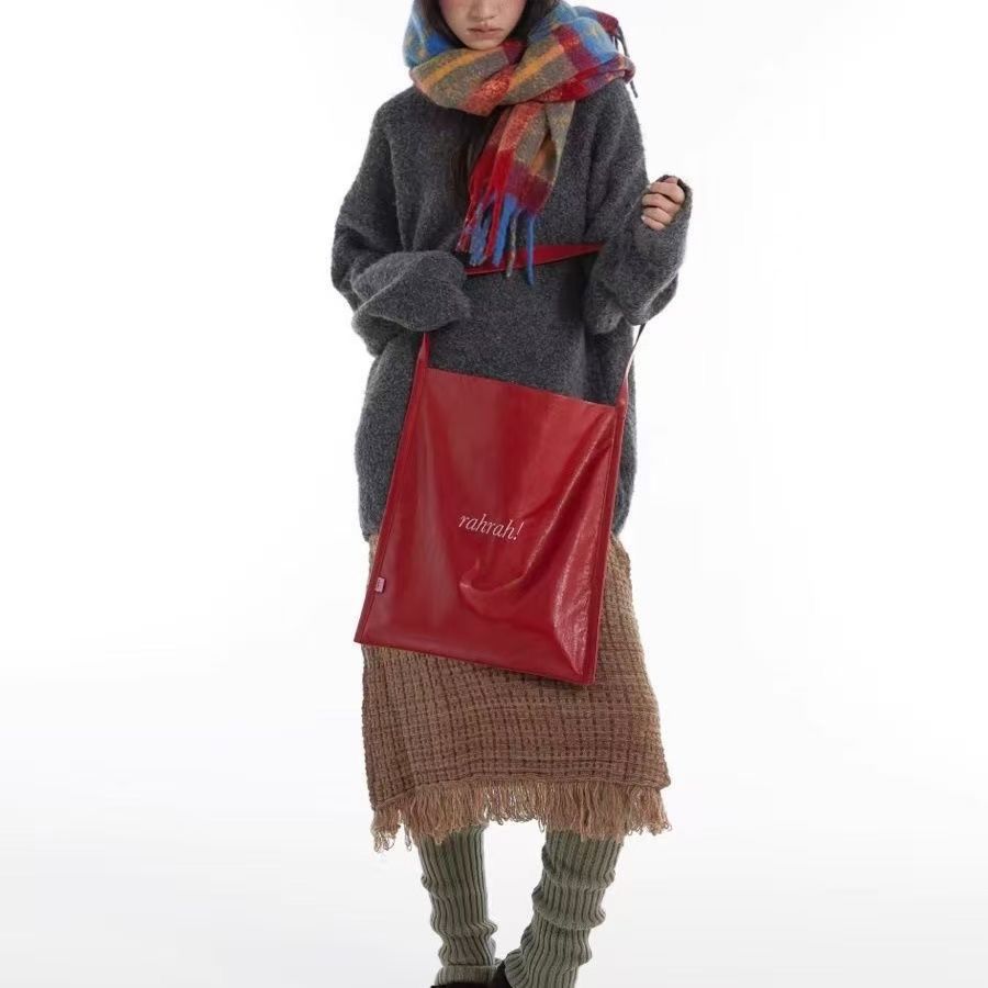 Embroidery Threads In Contrast Colors Original Large Capacity Elegant Shoulder Bag High