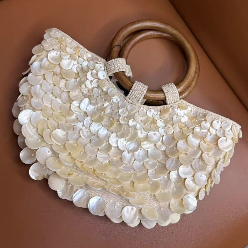 High-grade Handmade Natural Shell Bag Fairy Hand-held Women's Bag
