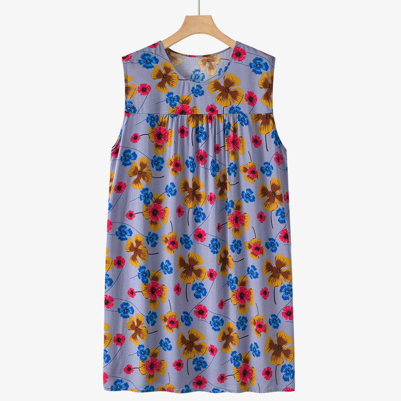 Sleeveless Nightdress Pajamas Thin Loose Home Wear