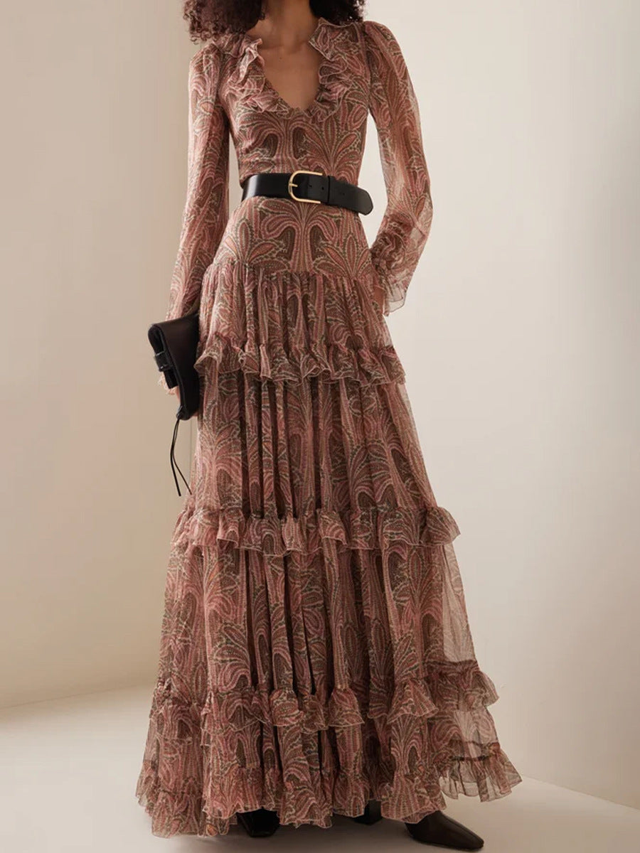 Women's Fashion Personalized Floral Print Dress