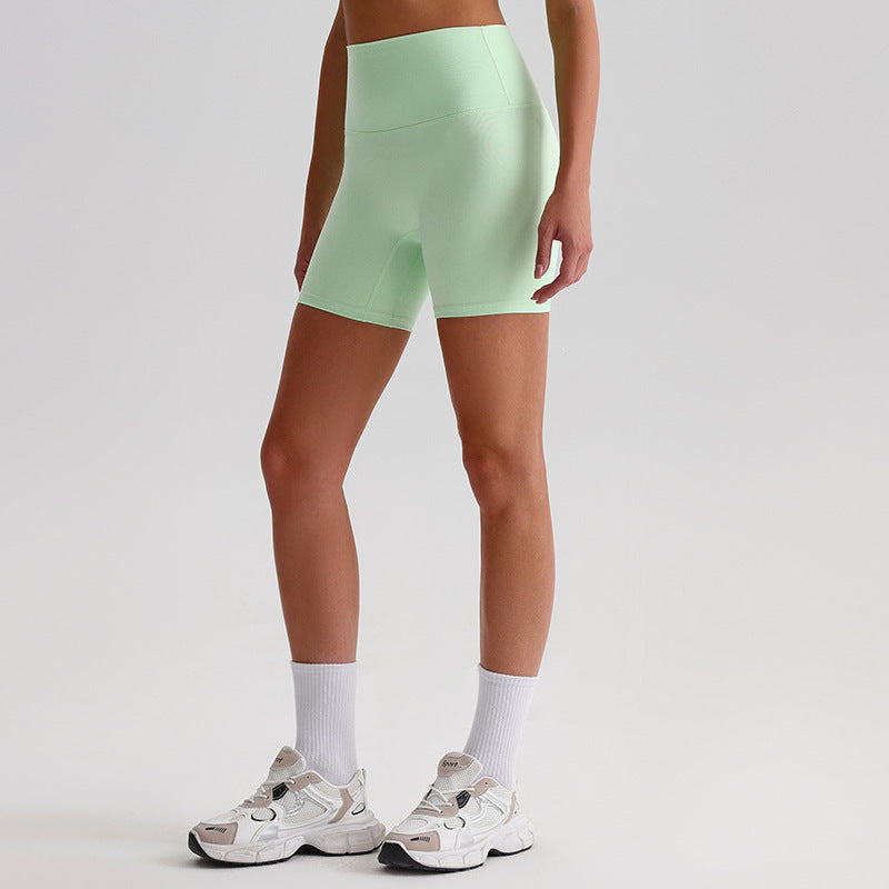 Double-sided Brushed Nude Feel Tight Stretch Sports Fitness Shorts Yoga Shorts