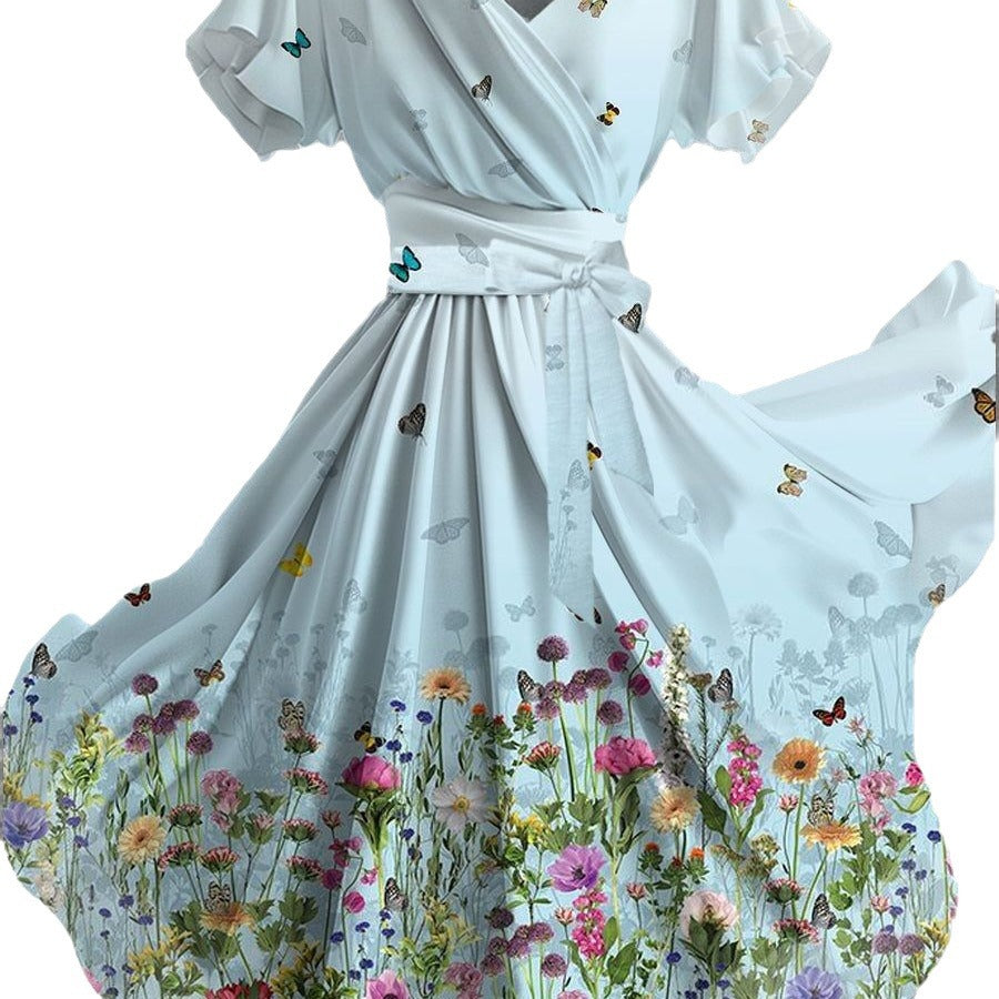 Women's Slim-fit Style Suspenders Shawl 2-piece Set Dress