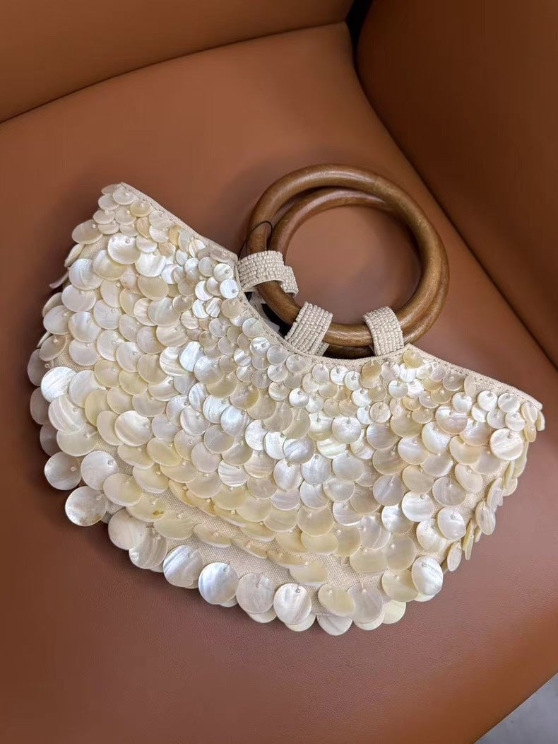High-grade Handmade Natural Shell Bag Fairy Hand-held Women's Bag