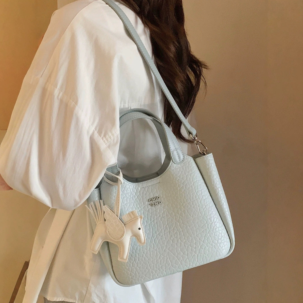Tote Bag Women's Light Blue Commuter Portable Shoulder Messenger Bag
