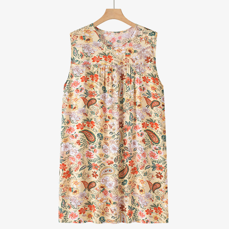 Sleeveless Nightdress Pajamas Thin Loose Home Wear