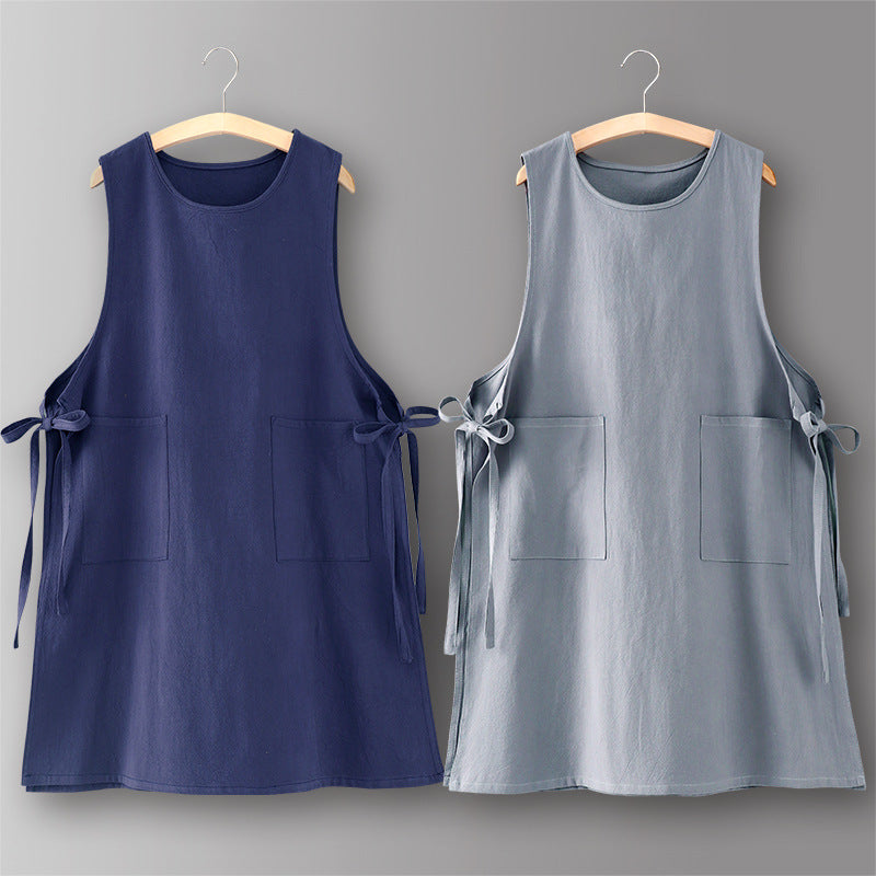 Cotton Vest Apron Kitchen Household