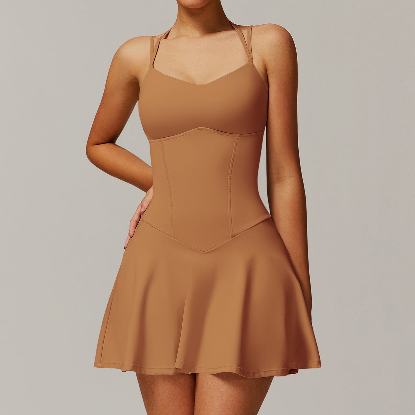 Sling Dress Women's Pocket Anti-wardrobe Malfunction Base Sports Tennis Skirt