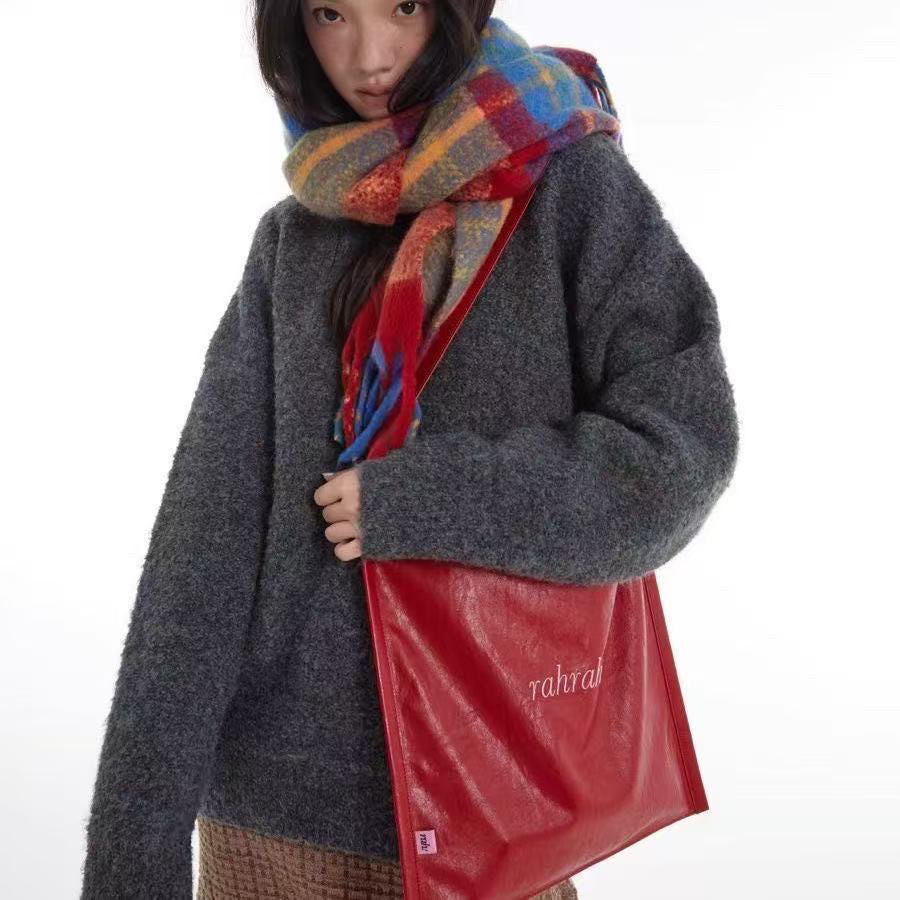 Embroidery Threads In Contrast Colors Original Large Capacity Elegant Shoulder Bag High
