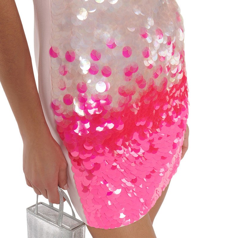 Women's Fashion Gradient Sequin Mini Dress